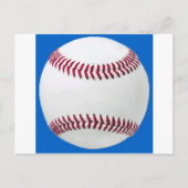 Baseball op blauw briefkaart (Voorkant)