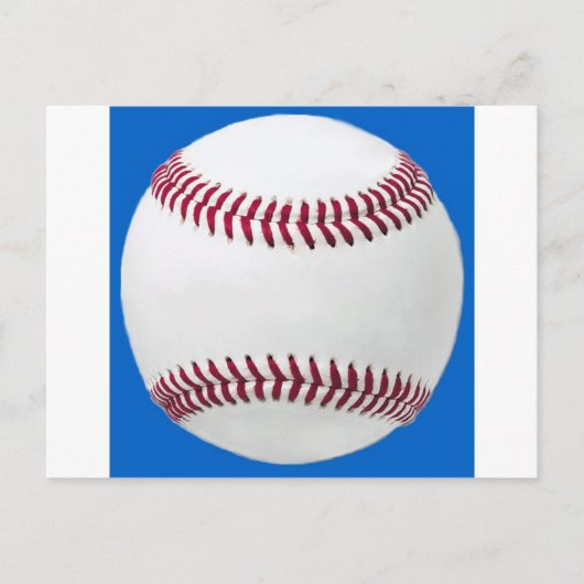 Baseball op blauw briefkaart (Voorkant)