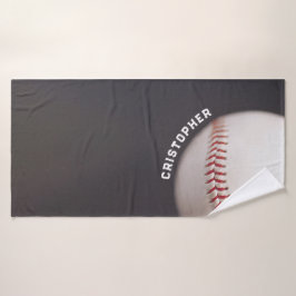 Baseball op maat badhanddoek