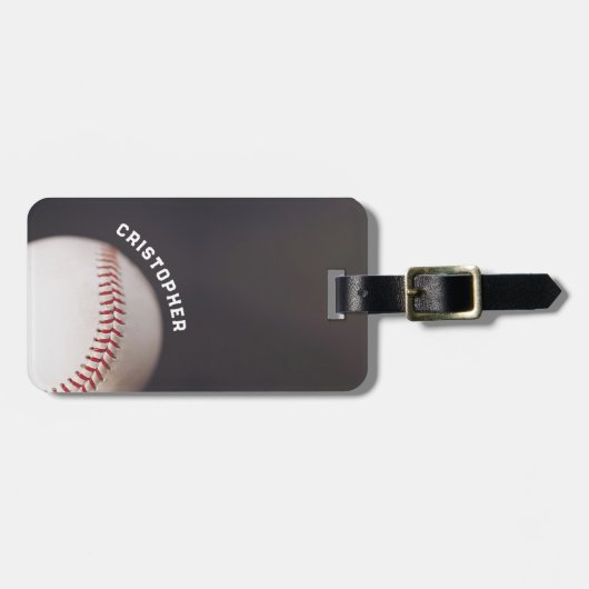 Baseball op maat bagagelabel (Voorkant horizontaal)