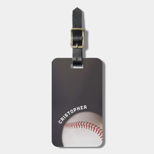 Baseball op maat bagagelabel (Voorkant verticaal)