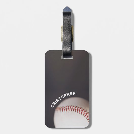 Baseball op maat bagagelabel (Achterkant verticaal)