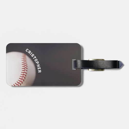 Baseball op maat bagagelabel (Achterkant horizontaal)