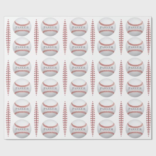 Baseball op maat cadeaupapier (Vlak)