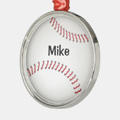 Baseball - op maat gesneden versiering metalen ornament (Links)