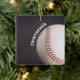 Baseball op maat keramisch ornament