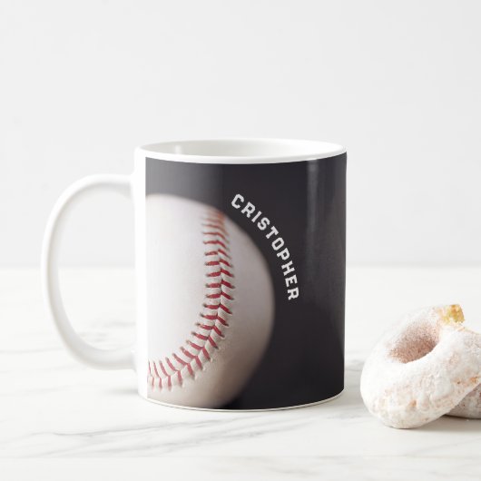 Baseball op maat koffiemok (Met donut)