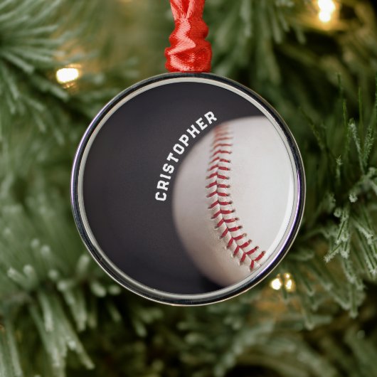Baseball op maat metalen ornament (Boom)