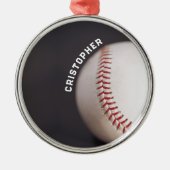 Baseball op maat metalen ornament (Voorkant)