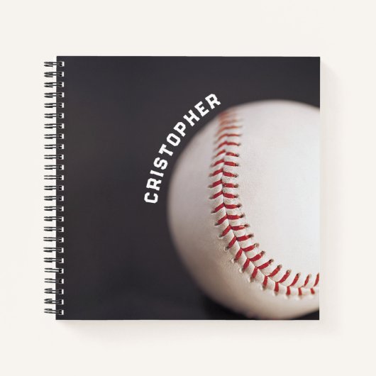 Baseball op maat notitieboek (Voorkant)