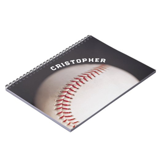Baseball op maat notitieboek (Linkerzijde)