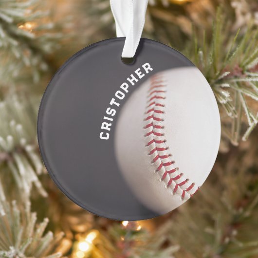 Baseball op maat ornament (Boom)