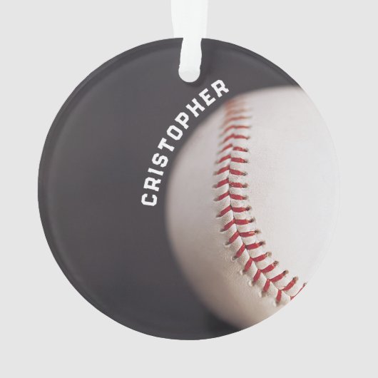 Baseball op maat ornament (achterkant)