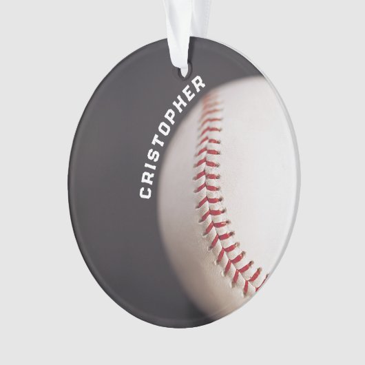 Baseball op maat ornament (voorkant)