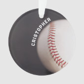 Baseball op maat ornament (voorkant)