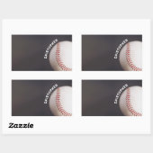 Baseball op maat rechthoekige sticker (Vel)