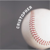 Baseball op maat sticker (Voorkant)