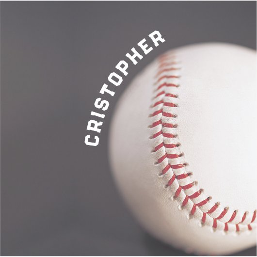 Baseball op maat sticker (Voorkant)