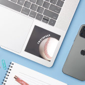 Baseball op maat sticker (Laptop met iPhone)