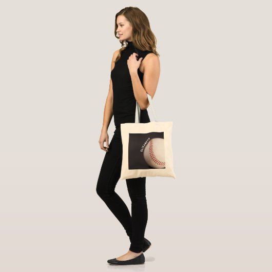 Baseball op maat tote bag (Voorkant (model))