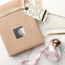 Baseball op maat vierkante sticker