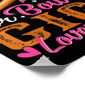 Baseball Or Bows Gigi Loves You Gender Reveal Baby Poster (Hoek)