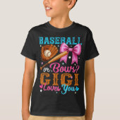 Baseball Or Bows Gigi Loves You Gender Reveal Baby T-shirt (Voorkant)