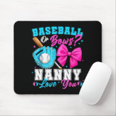 Baseball Or Bows Nanny Loves You Gender Reveal Fam Muismat (Met muis)