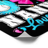 Baseball Or Bows Nanny Loves You Gender Reveal Fam Poster (Hoek)