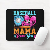 Baseball Or Bows Your Mama Loves You Gender Reveal Muismat (Met muis)