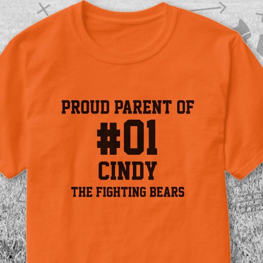 Baseball Oranje Black Team T-shirt