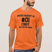 Baseball Oranje Zwart Team T-shirt (Voorkant)