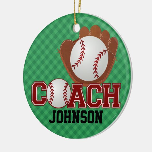 Baseball-Ornament - SRF Keramisch Ornament (Links)