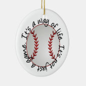 Baseball-Ornament - SRF Keramisch Ornament (Rechts)