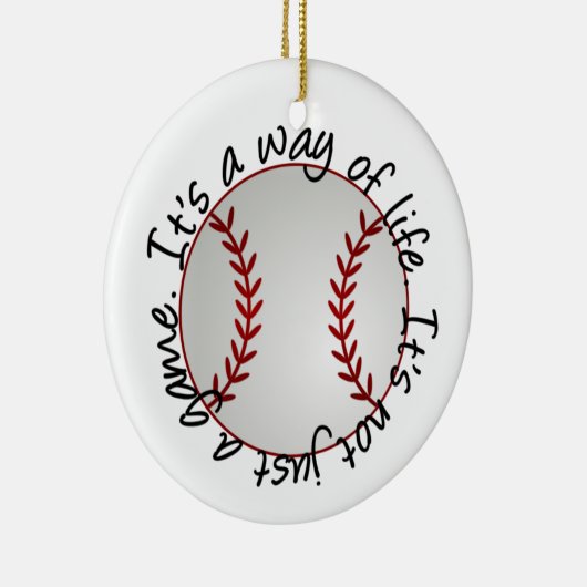 Baseball-Ornament - SRF Keramisch Ornament (Rechts)