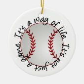 Baseball-Ornament - SRF Keramisch Ornament (Voorkant)