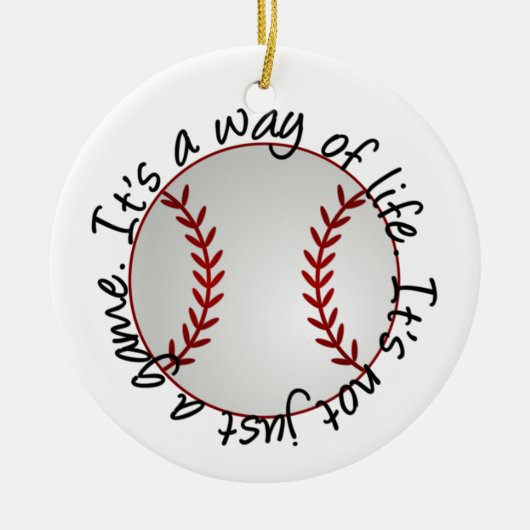Baseball-Ornament - SRF Keramisch Ornament (Voorkant)
