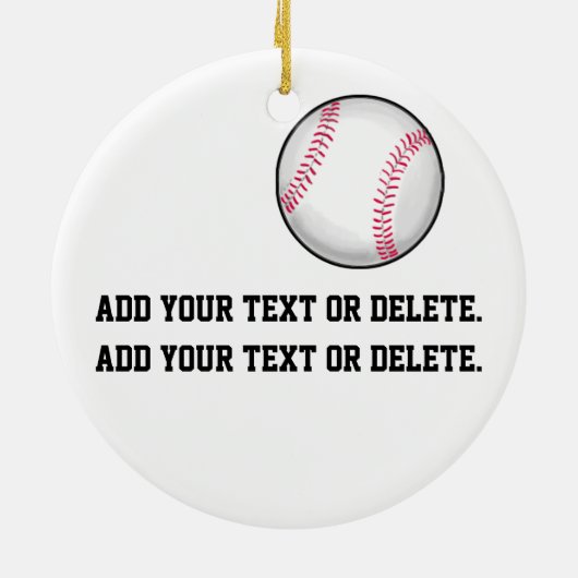 Baseball-Ornament - SRF Keramisch Ornament (Achterkant)