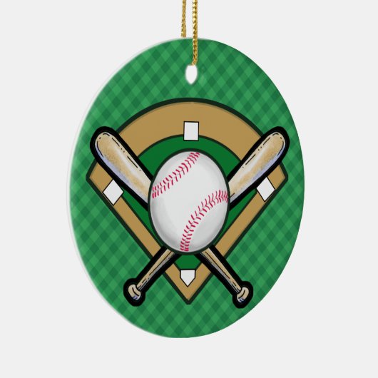 Baseball-Ornament - SRF Keramisch Ornament (Rechts)