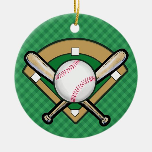 Baseball-Ornament - SRF Keramisch Ornament (Voorkant)