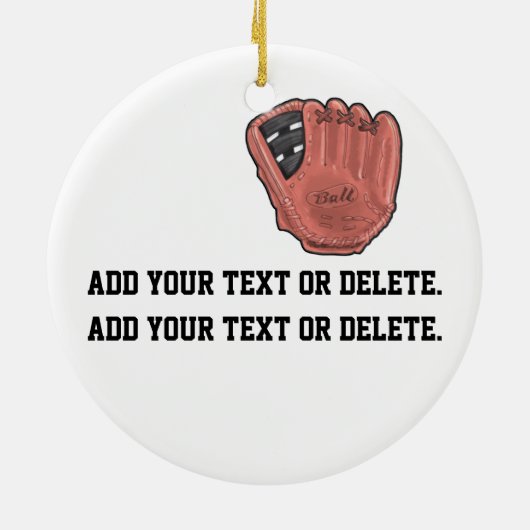 Baseball-Ornament - SRF Keramisch Ornament (Achterkant)