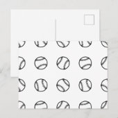 Baseball Outlines Pattern Sports Art CUSTOM COLOR Briefkaart (Voorkant / Achterkant)