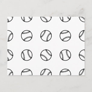 Baseball Outlines Pattern Sports Art CUSTOM COLOR Briefkaart