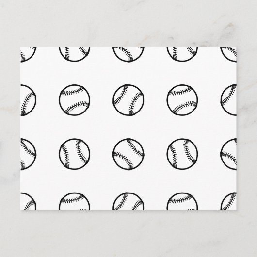 Baseball Outlines Pattern Sports Art CUSTOM COLOR Briefkaart (Voorkant)