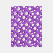 Baseball Paarse flesje met Théball Thlege Pattern Fleece Deken (Voorkant)