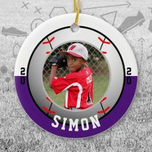 Baseball Paarse White Team Colors