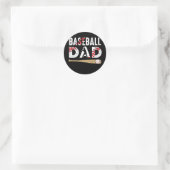 Baseball Pap Baseball Lover voor vaderdag Ronde Sticker (Tas)