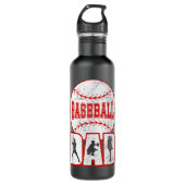 Baseball Pap Baseball Waterfles (Voorkant)