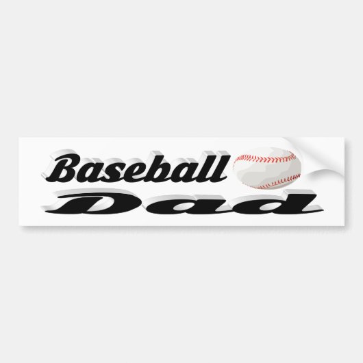 Baseball Pap Bumpersticker (Voorkant)
