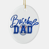 Baseball Pap Keramisch Ornament (Rechts)